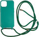 Mobile Origin Back Cover Silicon cu Curea Verde (iPhone 14)