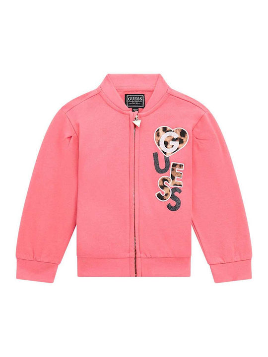 Kids Sweatshirt Cardigan Fuchsia