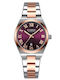 Curren Women's Watch with Pink Gold Metal Bracelet