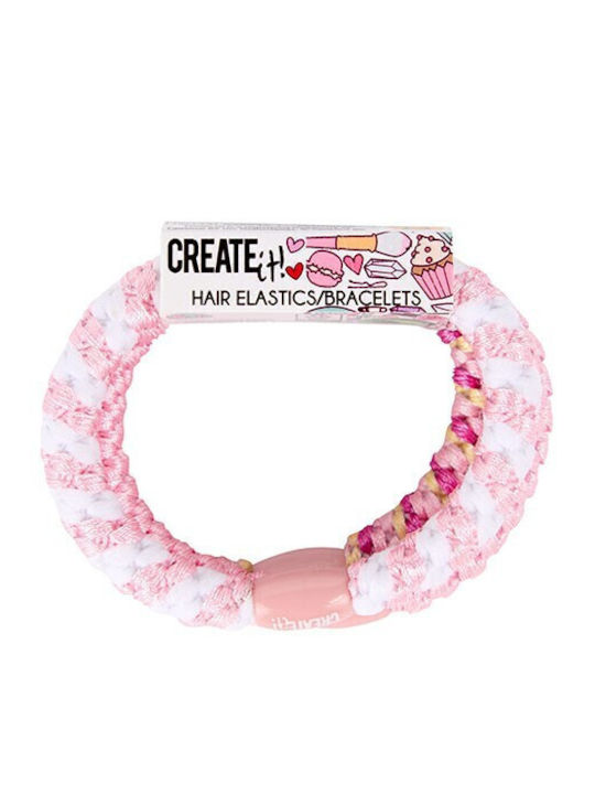 Create it! Σετ Παιδικά Λαστιχάκια Ροζ 3τμχ