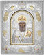 Silver Icon Saint Hierarch Nicholas Ma/e3708ax Ma/e3708ax Silver
