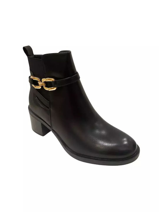 Leather Women's Ankle Boots Black