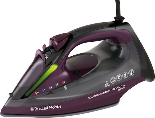 Russell Hobbs Colour Control Pro Ultra Fier de Călcat cu Aburi 2800W cu Talpă Ceramică și Debit Continu de Abur 50g/min