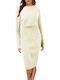 Mini Kleid Ecru