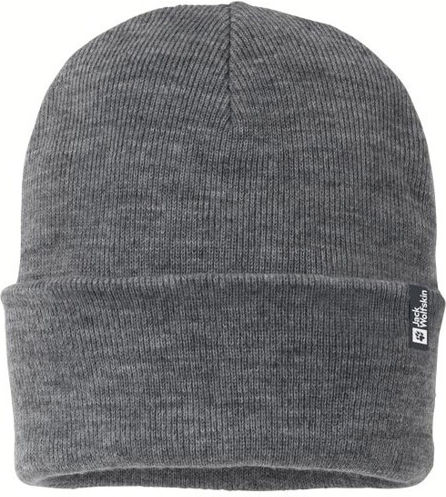 Beanie Unisex Σκούφος με Rib Πλέξη σε Γκρι χρώμα