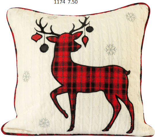 Ilis Home Weihnachtsdekorativer Kissenbezug Quadratisch 45x45cm