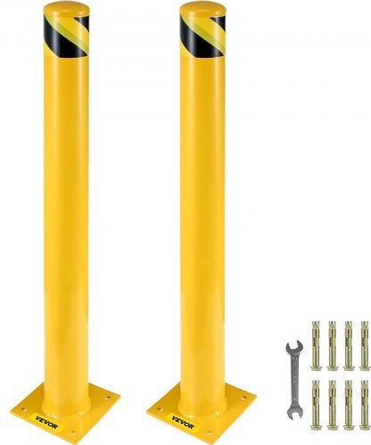 Vevor Traffic Columns Yellow W14xH122cm