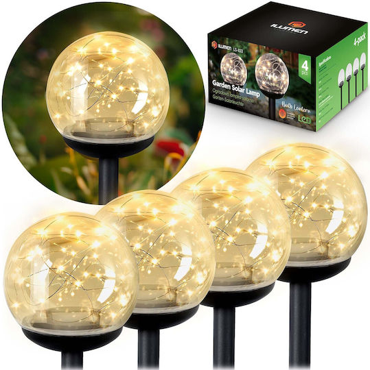 Transparent Solar Ball Light 4pcs Ilumen Ls-103