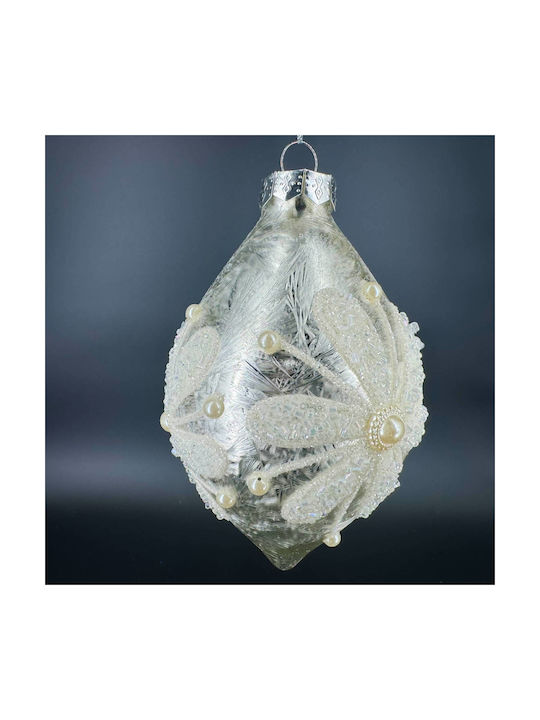 Embossed Hanging Ornament Tear Glass Transparent