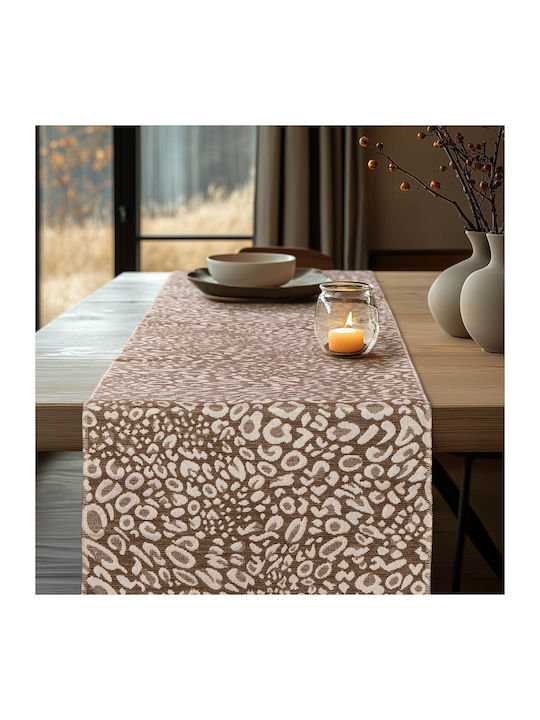 Beauty Home Χριστουγεννιάτικο Τραπεζομάντηλο Ράνερ Μπεζ
