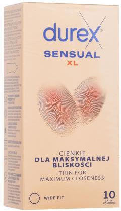 Durex Sensual Xl Big Size Condoms 10pcs