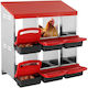Vevor Chicken Nesting Box 6 Compartments Sloped Nests Jscdx3045inc4b35av0