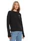 Women's Long Sleeve Cotton Sweater Black