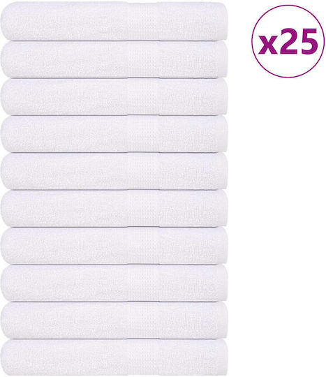 vidaXL Σετ 25 Ξενοδοχειακές Πετσέτες Πισίνας 200x80 εκ. Λευκές Βάρους 360gsm
