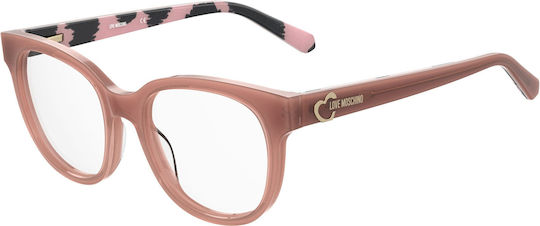 Moschino Γυναικείος Κοκκάλινος Σκελετός Γυαλιών Cat Eye Πορτοκαλί MOL599/IG FF1/18