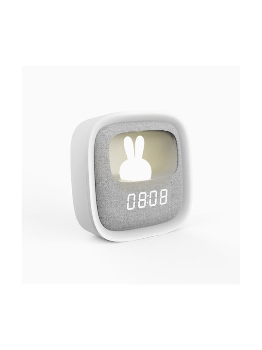Alarm Clock Led Bunny Night Light Pure Fnl-06 Aurora White Square Forever Light