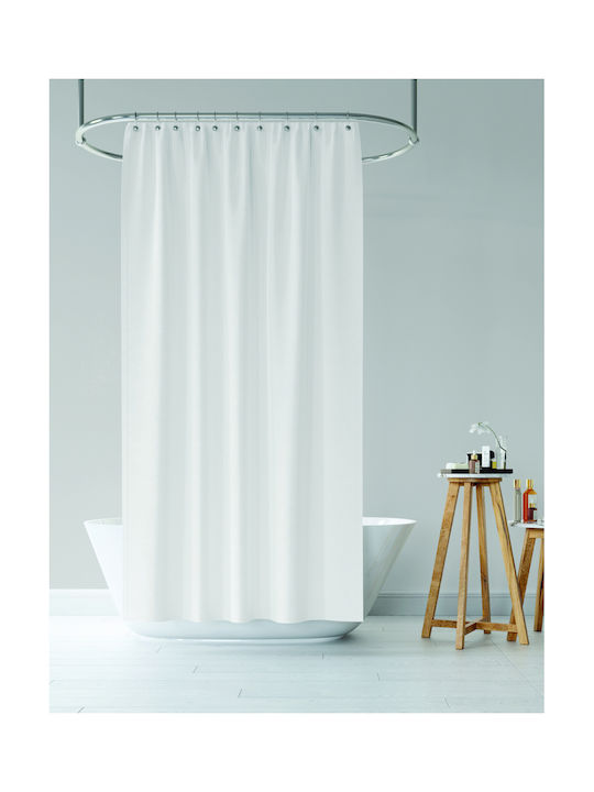 Flamingo Diana Shower Curtain 180x200cm White