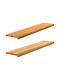 Vidaxl Window Sills 2 Pcs Dark Brown 120x30x2 cm Solid Oak Wood Brown
