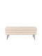 Liberta Bench Stool with Storage Space Upholstered in Fabric Slices Latte 110x40x44cm