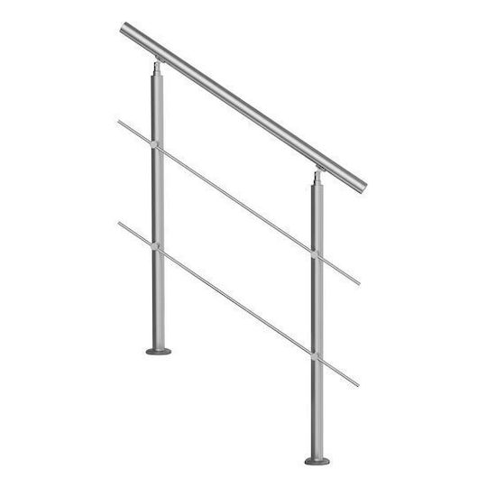 Balustradă din oțel inoxidabil 2-3 trepte Vivatechnix 1000 X 104 X 1060 mm unghi reglabil 0° 45° accesorii de montare 2 X traverse