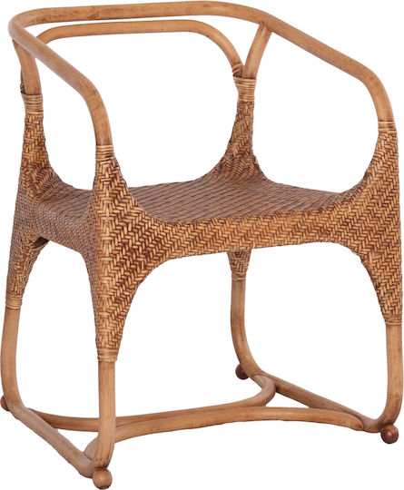 Πολυθρόνα Τραπεζαρίας Relik 60x57x79εκ. Φυσικό Rattan-καρυδί Πολυθρόνα Τραπεζαρίας Relik 60x57x79εκ. Φυσικό Rattan-καρυδί