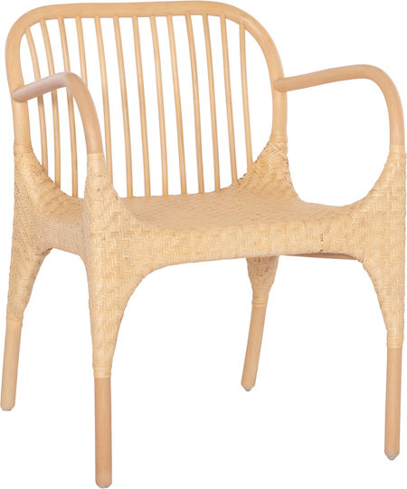 Πολυθρόνα Τραπεζαρίας Gibbon 62x55x82εκ. Φυσικό Rattan Πολυθρόνα Τραπεζαρίας Gibbon 62x55x82εκ. Φυσικό Rattan