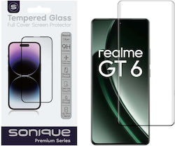 Curvy Glass Sonique Premium Serie HD Vollabdeckung 9H Realme Realme GT 6 5G Realme GT 6T 5G Schwarz