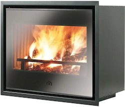 Edilkamin Firebox Luce Plus 54 Ενεργειακό Τζάκι Κασέτα Ξύλου Αερόθερμο Ίσιο με Ανοιγόμενη Πόρτα