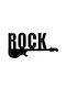Decorațiune de Perete din Metal Chitară Rock Krodesign Kro-1255, 70 cm Lungime, Negru, Grosime 1,5 mm