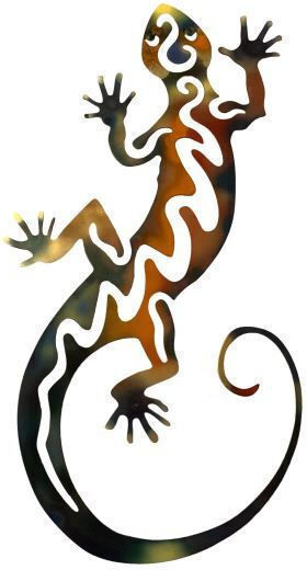 Krodesign Lizard Wall Decoration Length 106 Cm Multicolored
