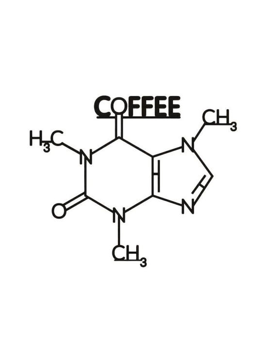 Decorațiune de Perete din Metal Krodesign Cafea Kro-1119 Dimensiune 60 Cm Negru Grosime 1.5 Mm