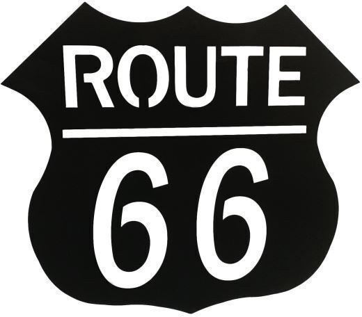 Decorațiune de Perete Route 66 Dimensiune 68x60 Cm Negru