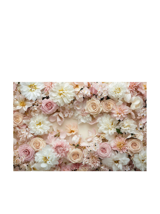 Mural Floral de Perete pentru Living Flori Pastel 3D Tapet 260x390