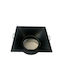 Reflectoare cu Ramă Pătrată Neagră Meyan-s Mr16 Culoare Neagră 90x90mm Aluminiu