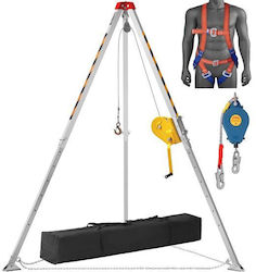Rescue Work Tripod Occupational Safety In Sewers Vertical Capacity 180 Kg Length 30 M Harness Winch Horizontal Towing Capacity 816 Kg