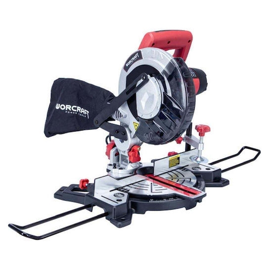 Worcraft Kapp- und Gehrungssäge Elektrisch 1400W mit Schnittführung Laser & Scheibendurchmesser 210mm
