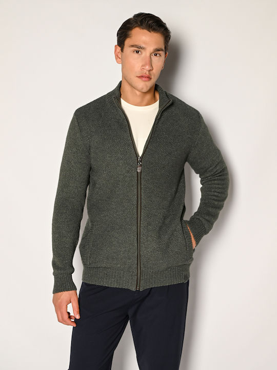 Brokers Jeans Men's Knitted Cardigan Green