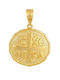 Ios Pendant Kids Talisman Double Sided Konstantinato made of Gold 9K FLUK1018