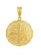 Ios Pendant Kids Talisman Double Sided Konstantinato made of Gold 9K FLUK1017