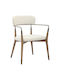 Roy Dining Room Fabric Armchair Ecru 51x48x77cm 2pcs