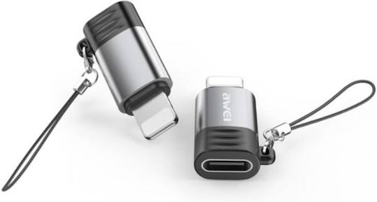 Motorola Μετατροπέας USB-C female σε Lightning male Γκρι 1τμχ