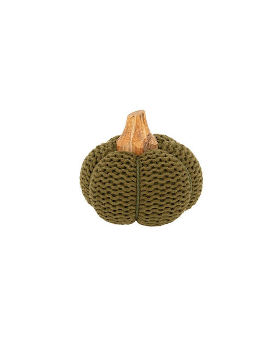 Green Fabric Pumpkin 12x12x10cm