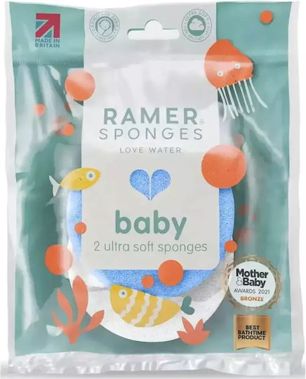 Ramer Sponges Βρεφικά Σφουγγάρια Μπάνιου 2τμχ