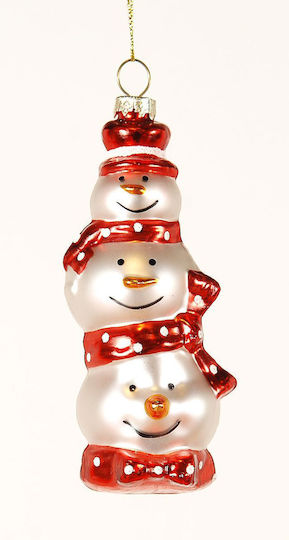 Hanging Snowman Ornament Glass