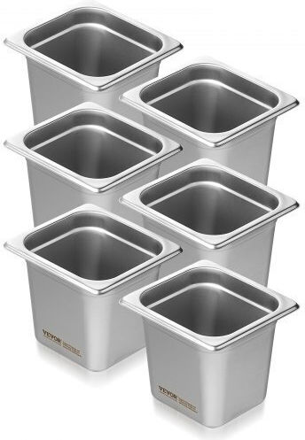 Vevor Продукт Gastronorm Неръждаема стомана GN1/6