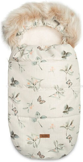 Sensillo Cortina Vintage Waterproof Stroller Footmuff with Fleece Lining 100x50cm Olive