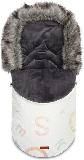 Sensillo Sac de picioare pentru cărucior Impermeabil Gri cu căptușeală Fleece 95x45εκ.