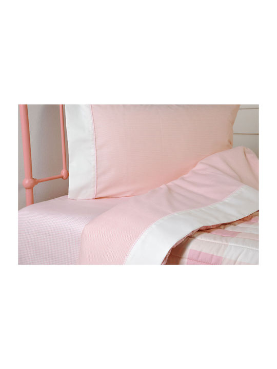 Down Town Home Kinder Kissenbezüge Set Baumwollsatin 52x75cm Light Pink
