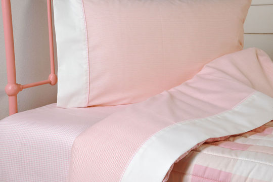 Down Town Home Kinder Kissenbezüge Set Baumwollsatin 52x75cm Light Pink