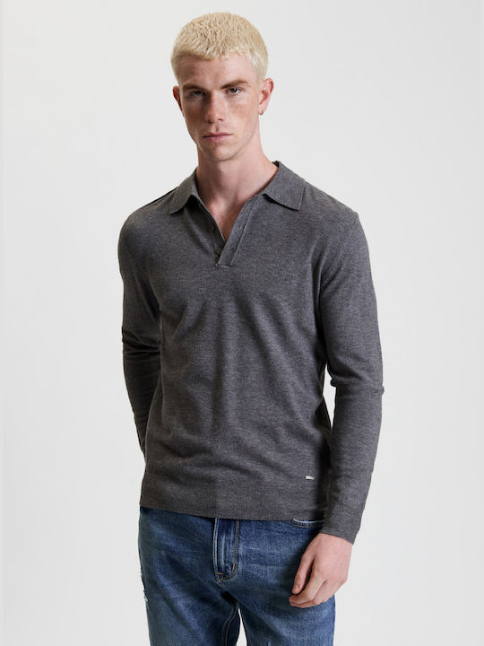 Gianni Lupo Polo Sweater Gray